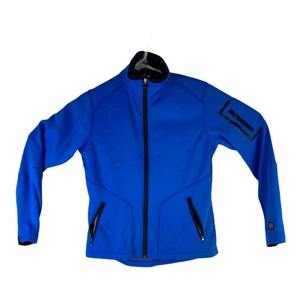 OGIO Womens Size XS Solid Blue Minx Electric Track Long Sleeve Zip Up Jacket
